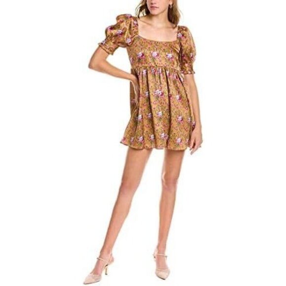 LoveShackFancy Size 0 Bennington Mini Dress $395 Floral Babydoll - Picture 5 of 12